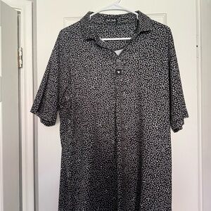 Bad Birdie Black and White Patterned Shirt XL